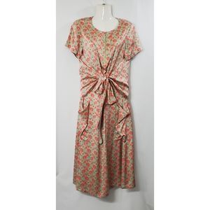 SUNO Floral Silk Dress